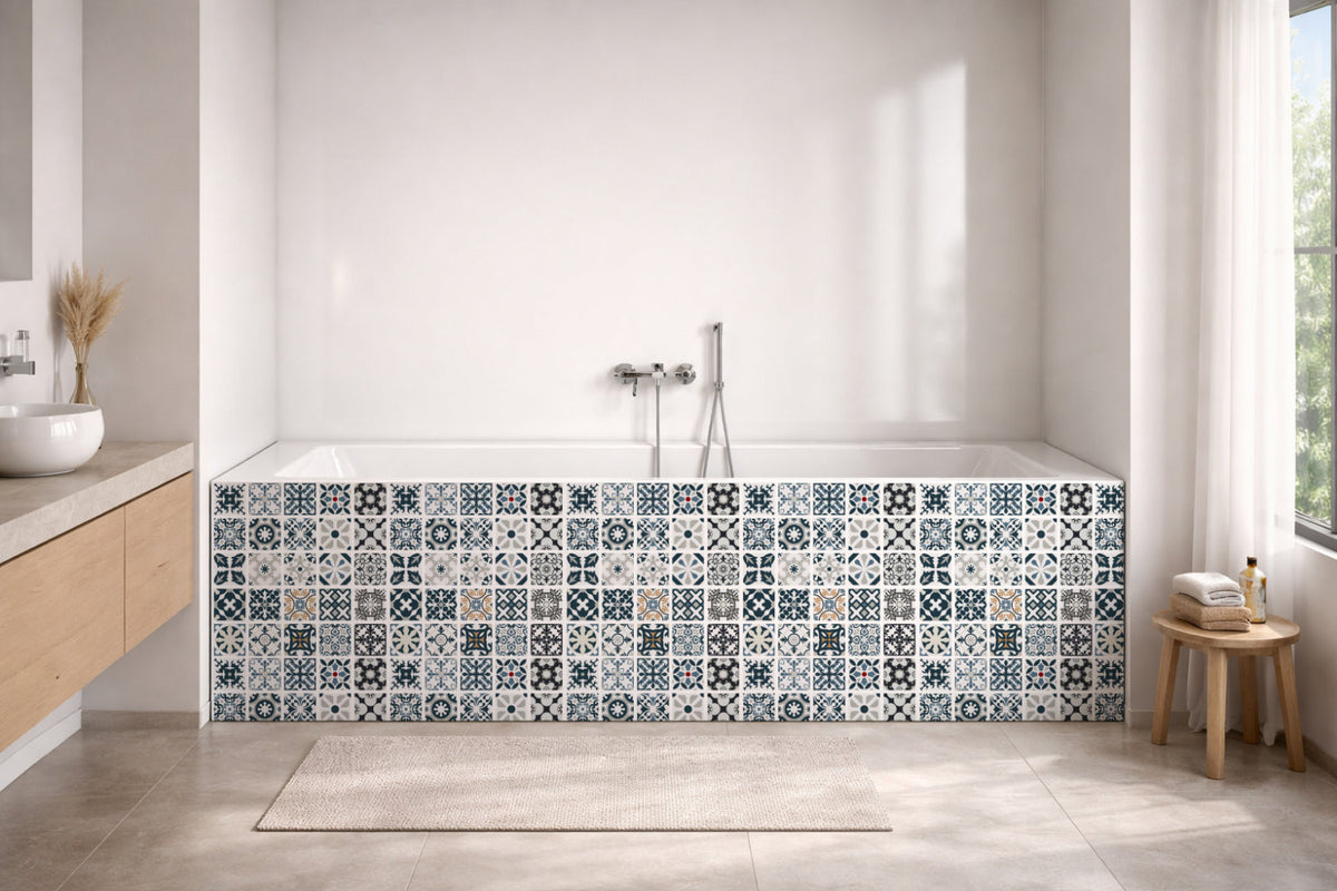 Badrückwand Patchwork