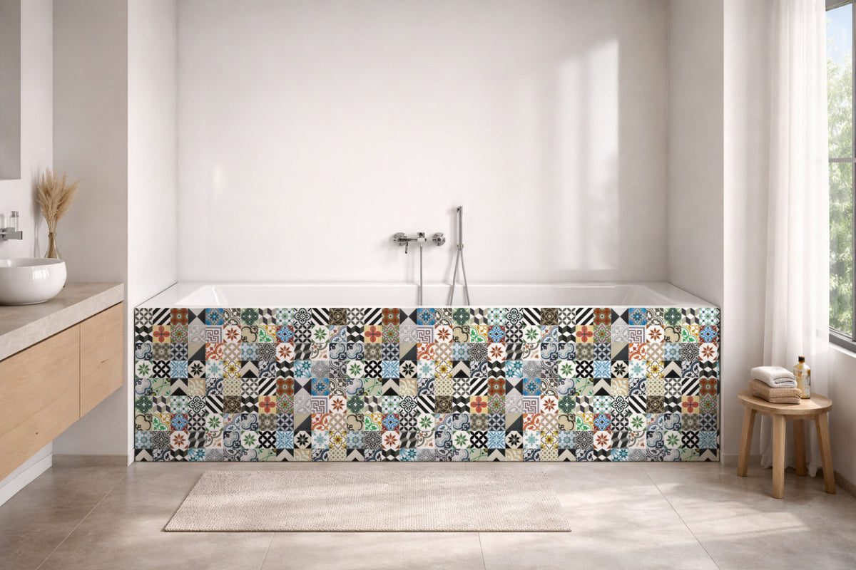 Badrückwand Patchwork