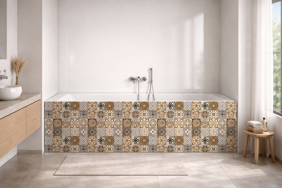 Badrückwand Patchwork
