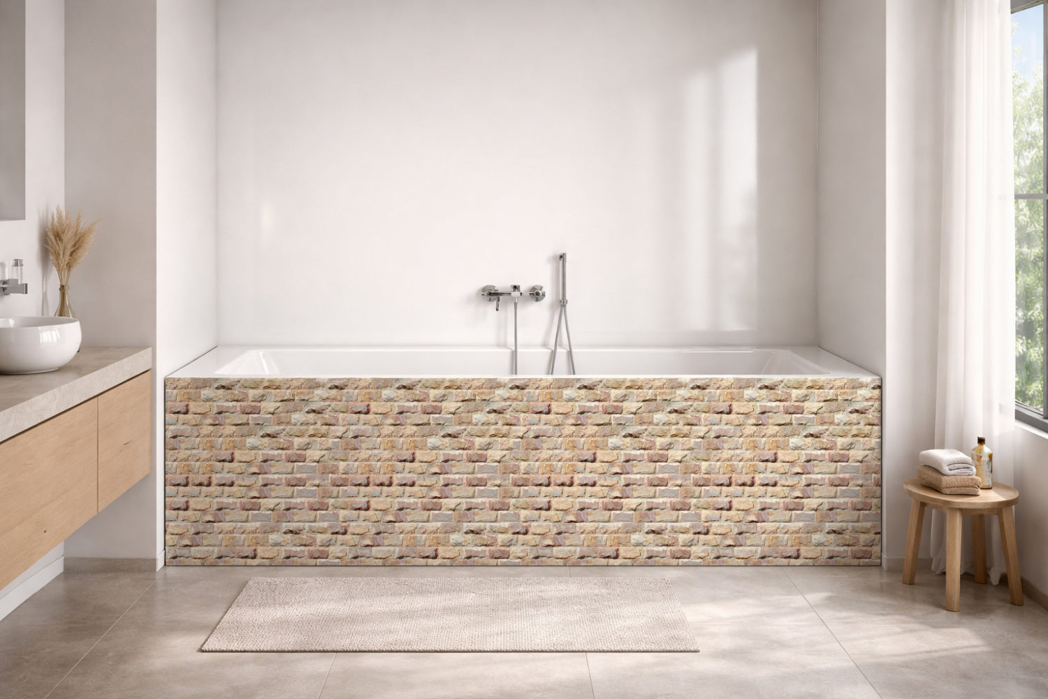 Badewannenverkleidung Steinoptik