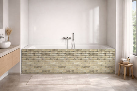 Badrückwand Steinoptik