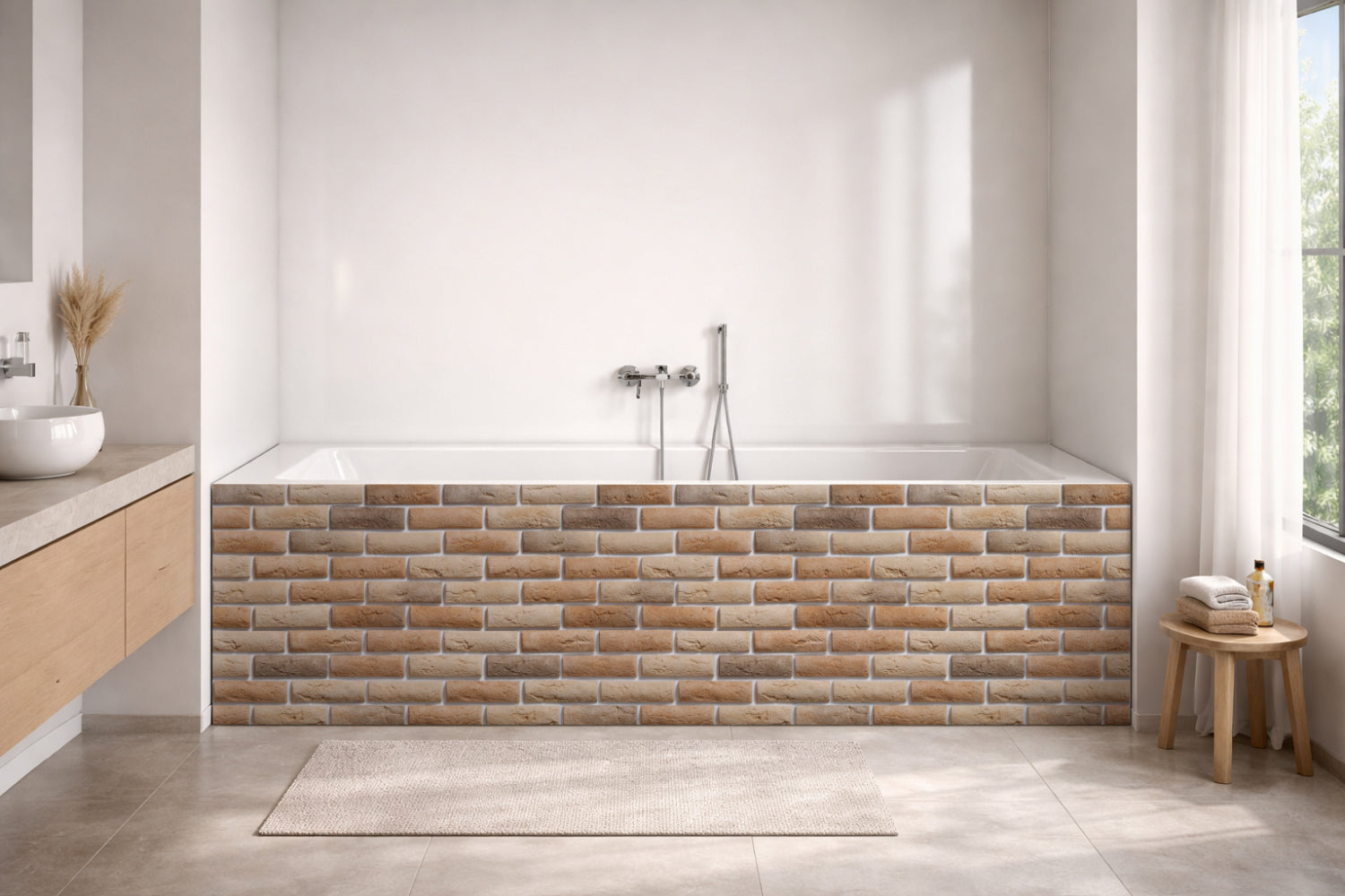 Badewannenverkleidung Steinoptik