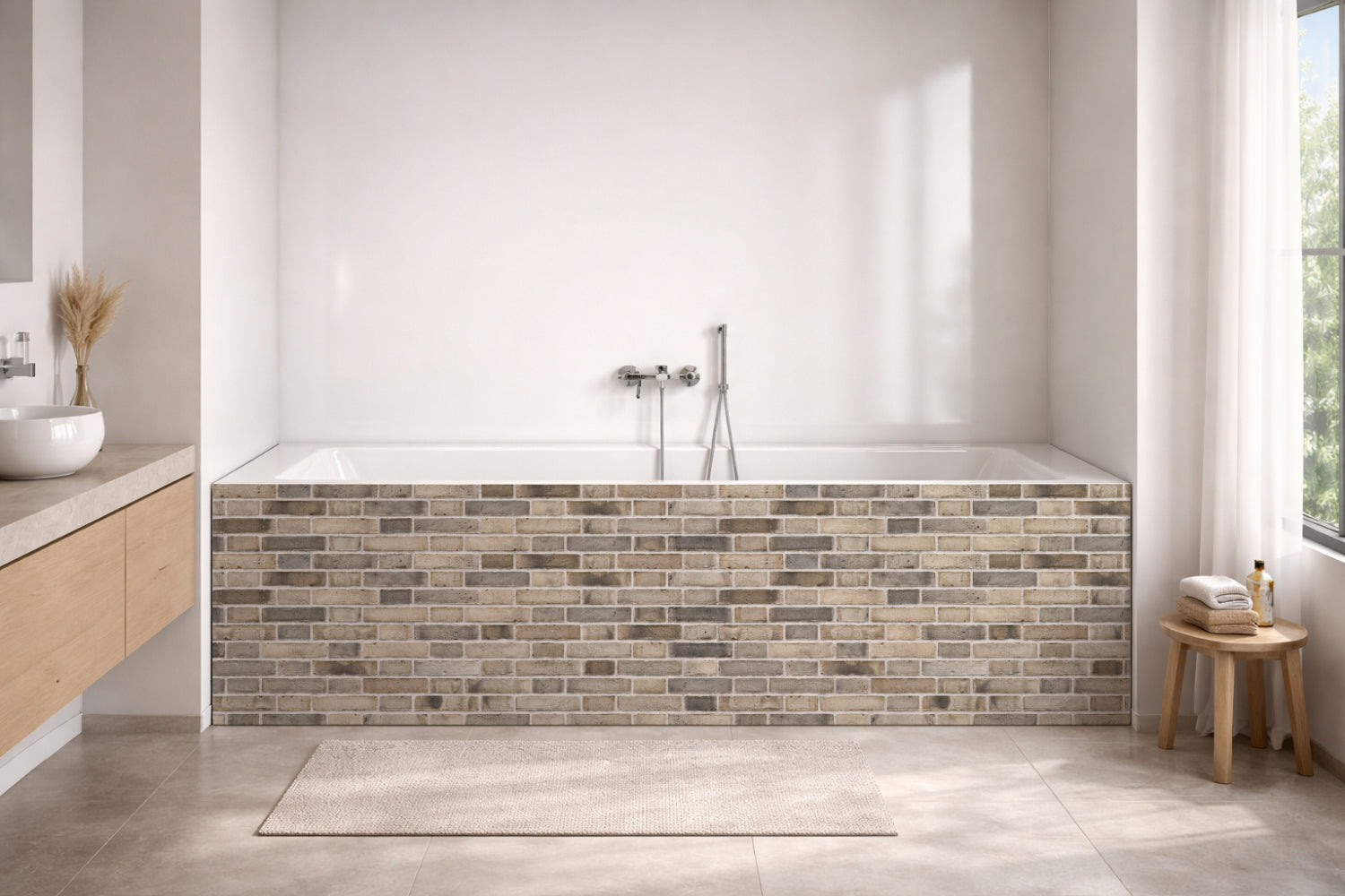 Badewannenverkleidung Steinoptik