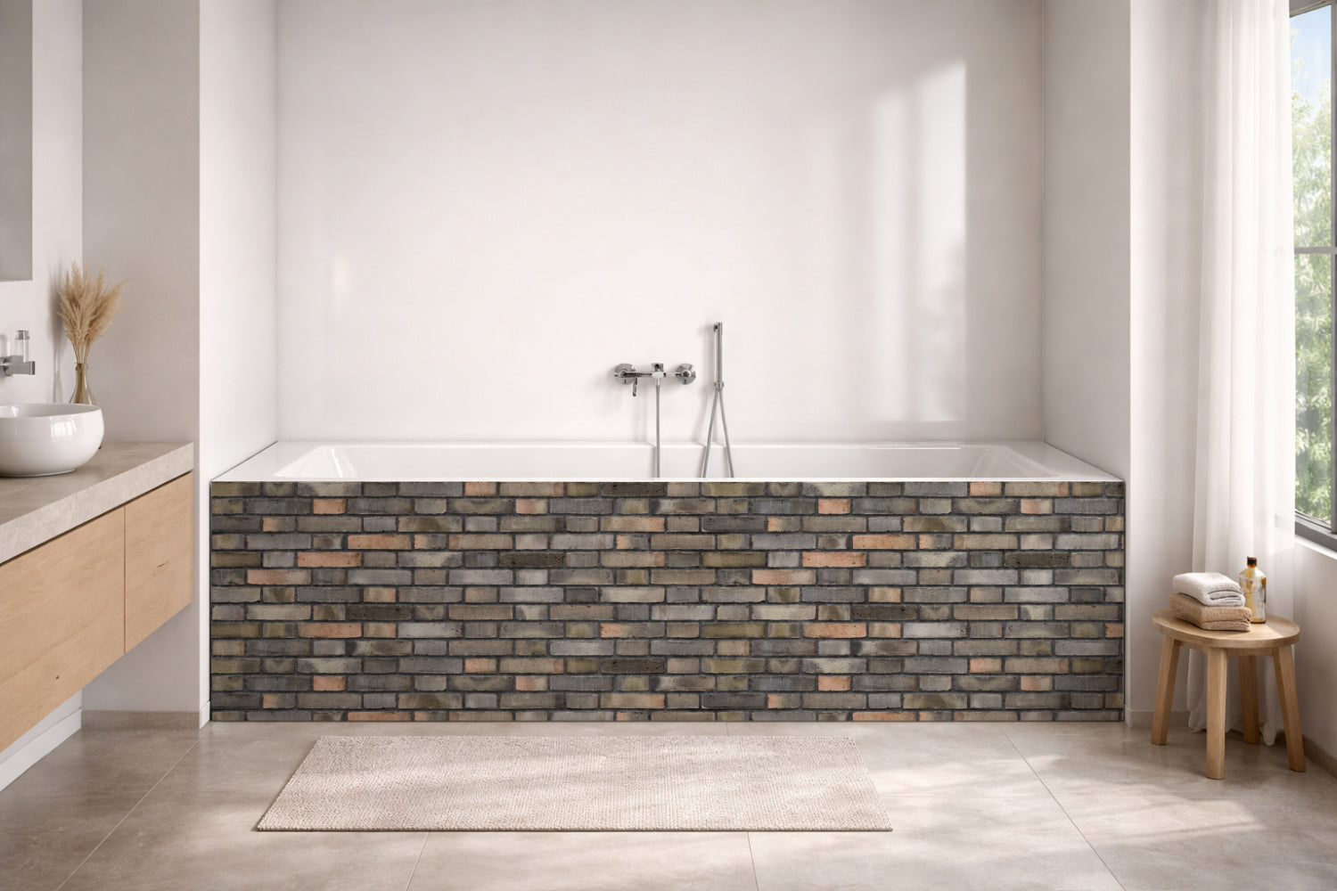 Badewannenverkleidung Steinoptik