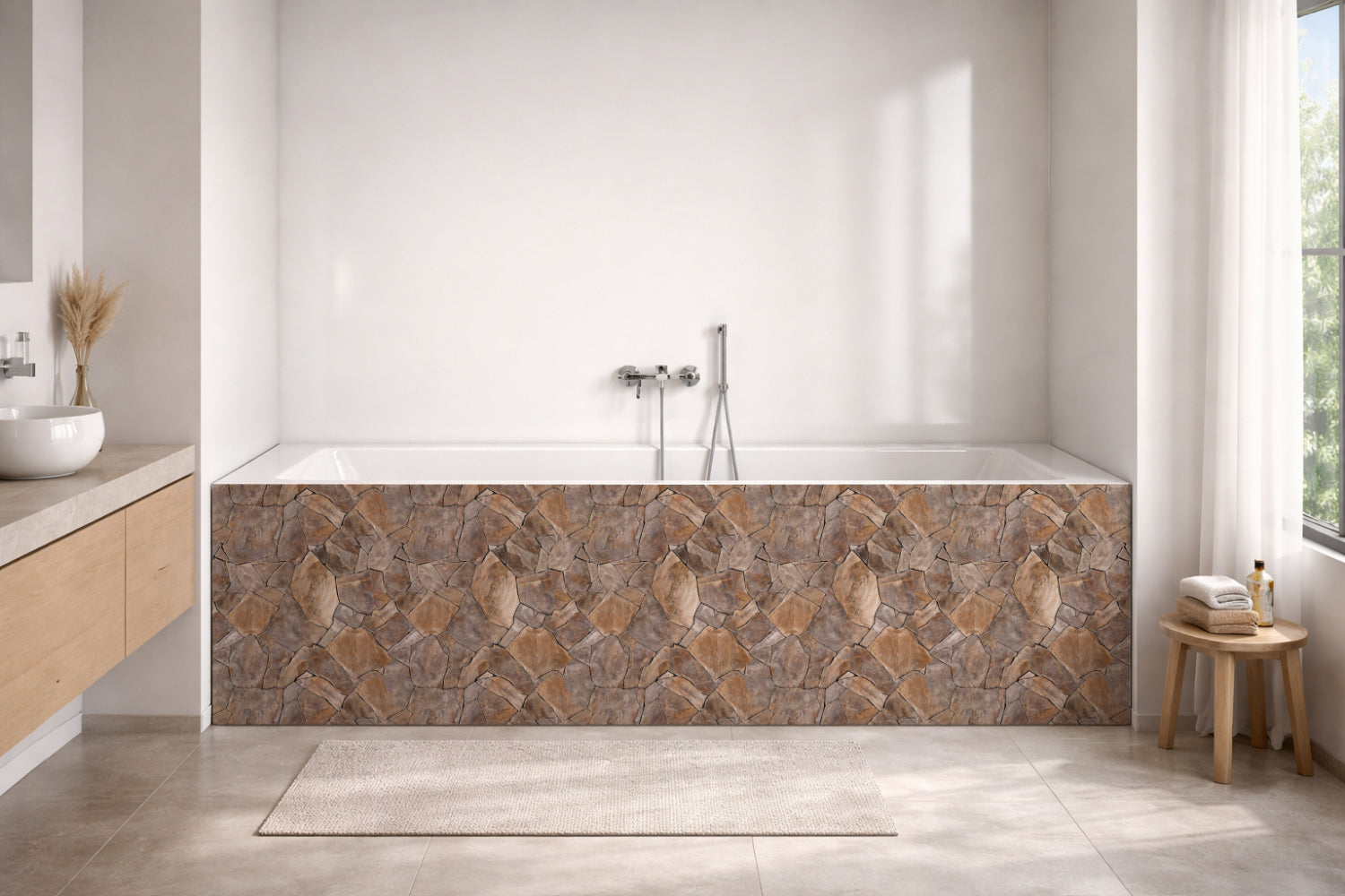Badewannenverkleidung Steinoptik