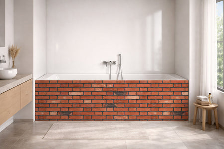 Badrückwand Steinoptik