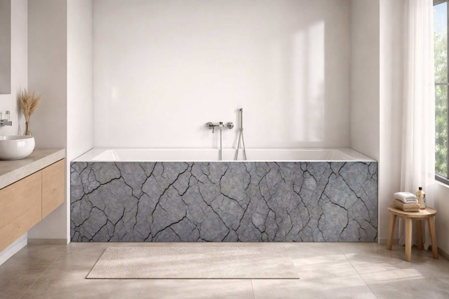 Badewannenverkleidung Steinoptik