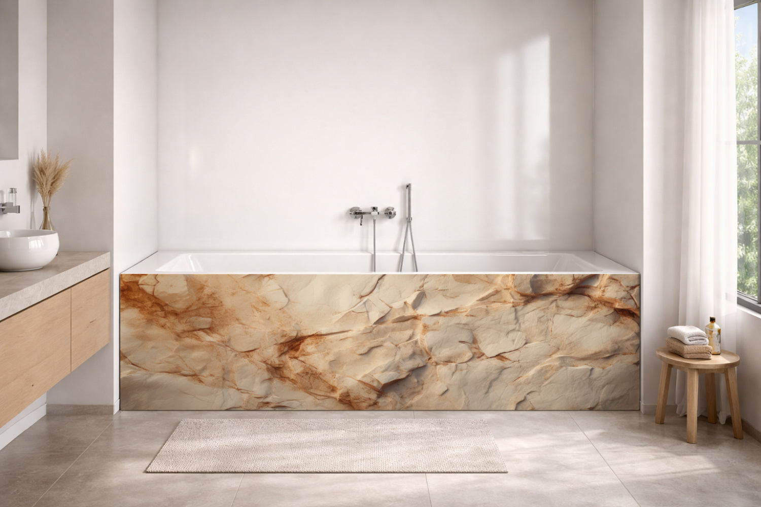 Badewannenverkleidung Steinoptik