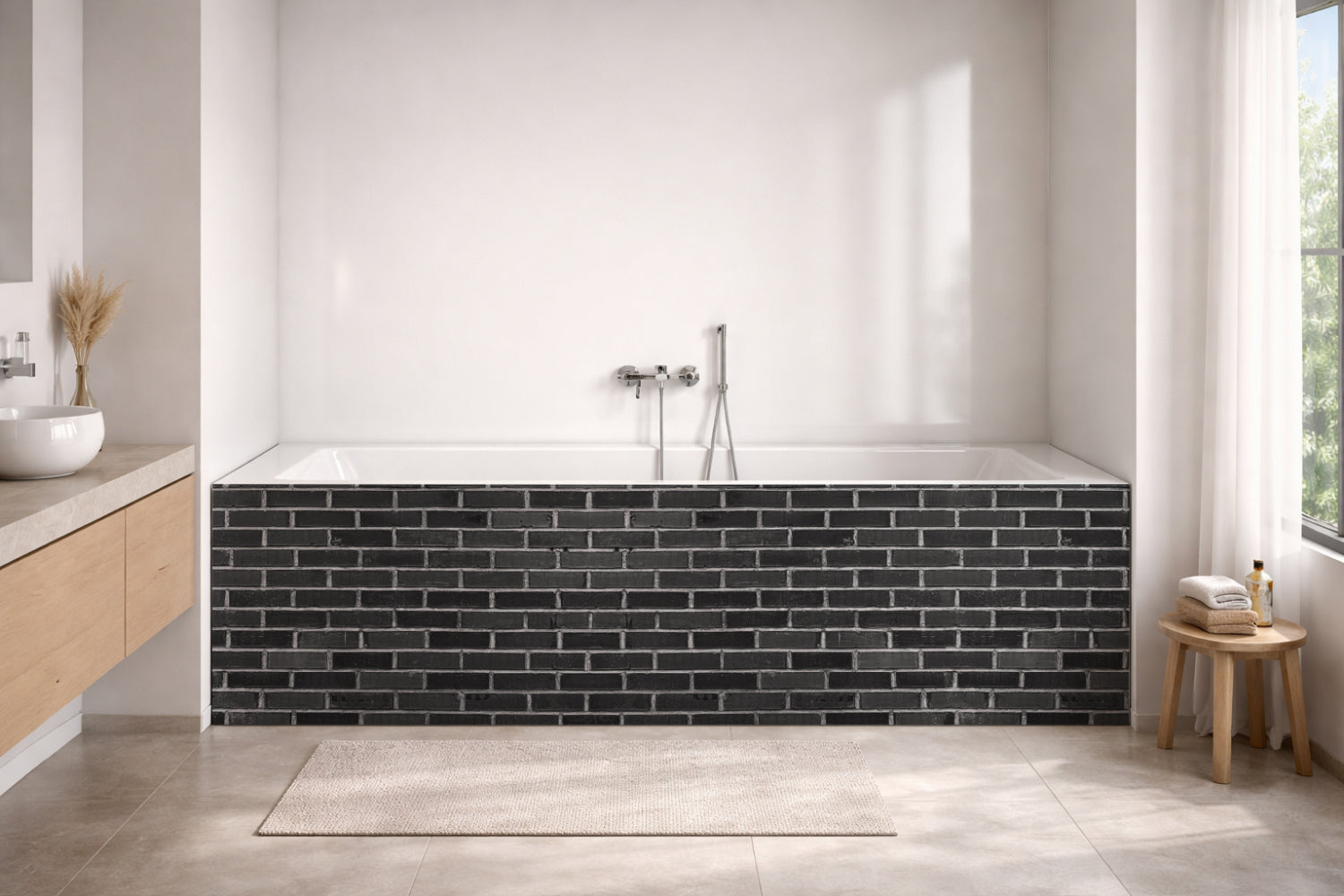 Badewannenverkleidung Steinoptik