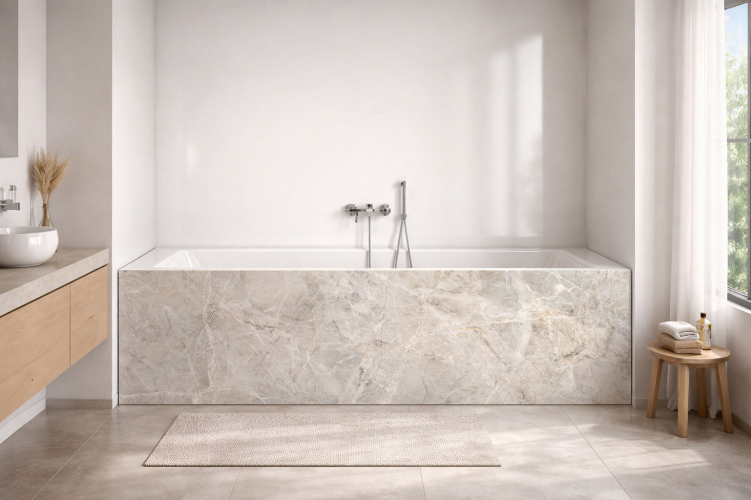Badewannenverkleidung Steinoptik