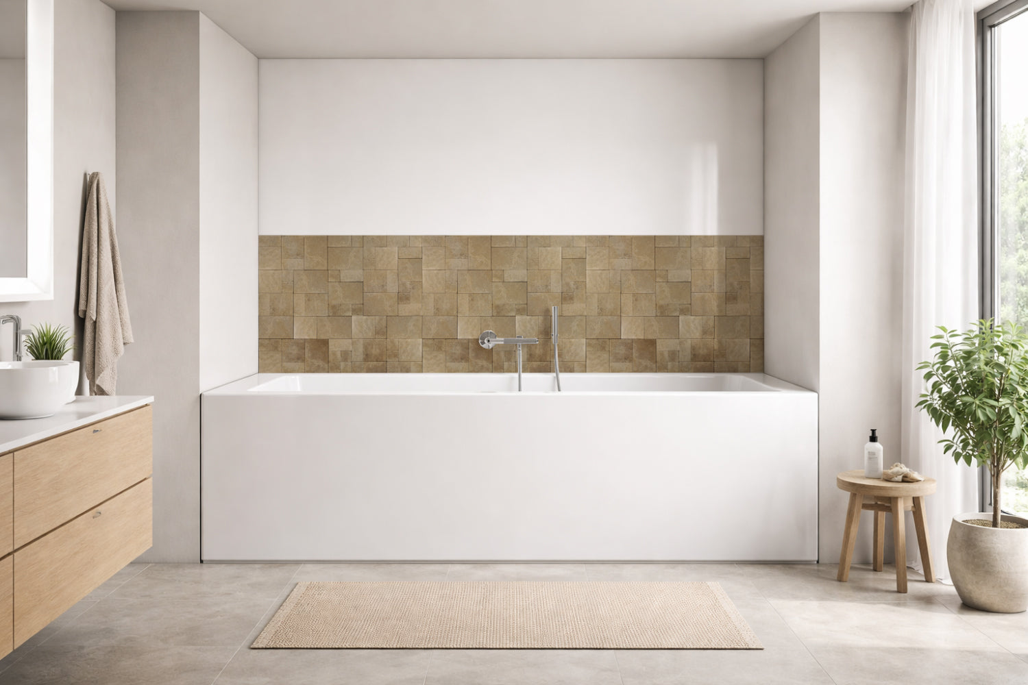 Badewannenverkleidung Steinoptik