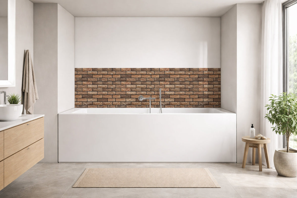 Badrückwand Steinoptik