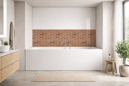 Badrückwand Steinoptik