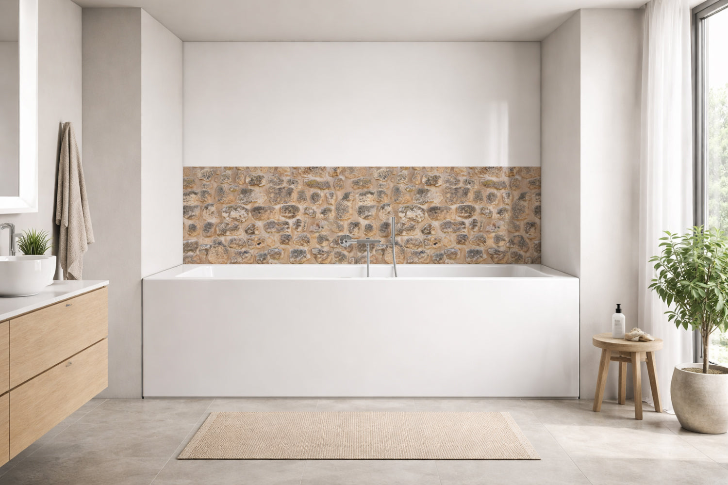 Badewannenverkleidung Steinoptik