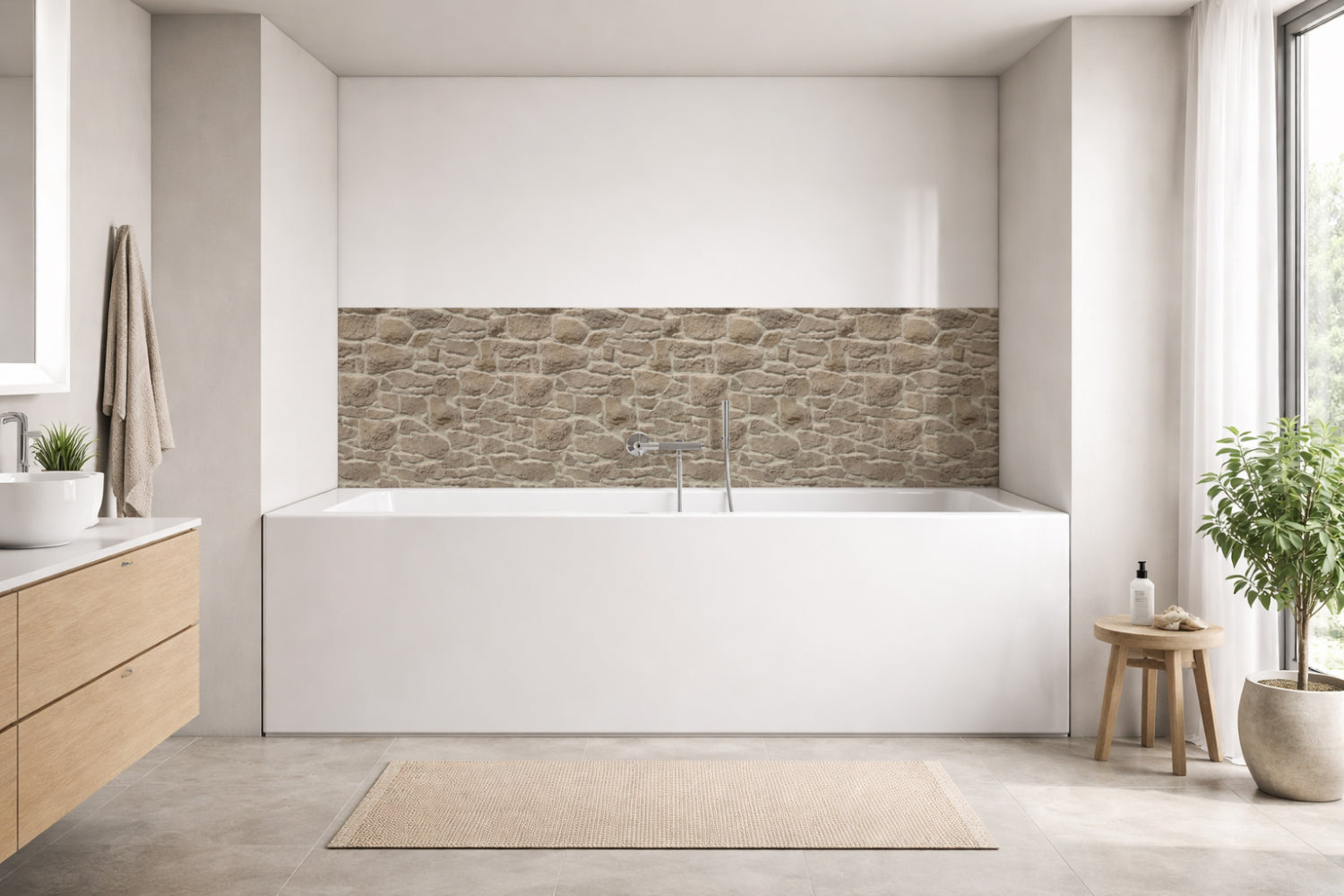 Badewannenverkleidung Steinoptik