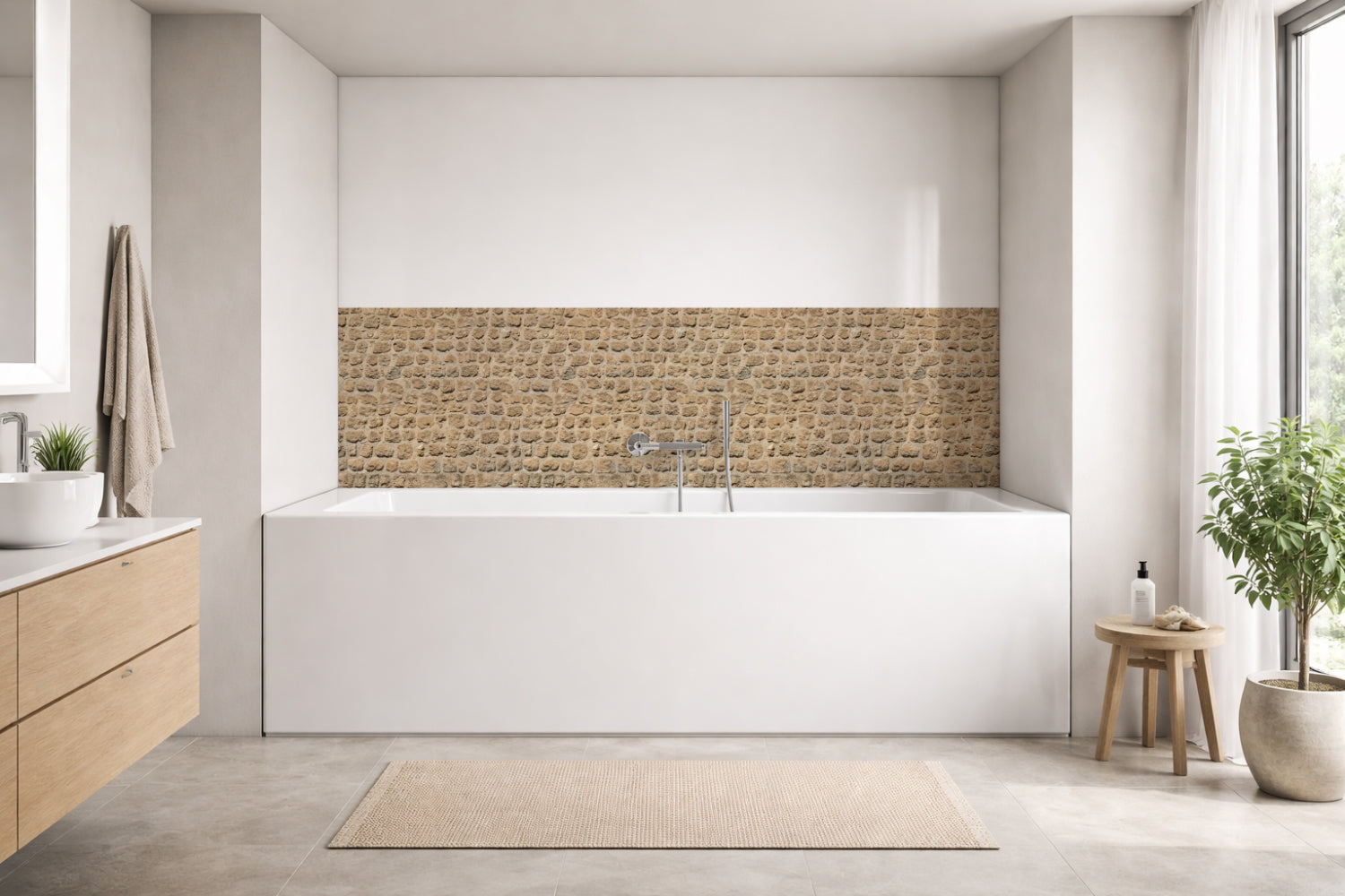 Badewannenverkleidung Steinoptik
