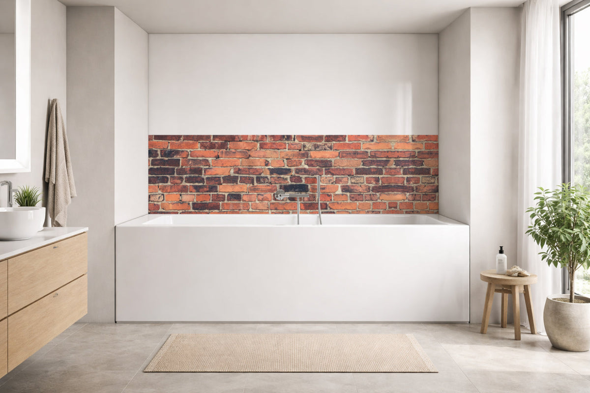 Badrückwand Steinoptik