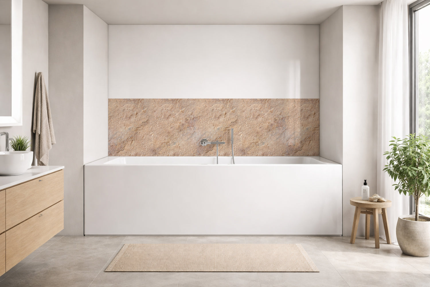 Badewannenverkleidung Steinoptik