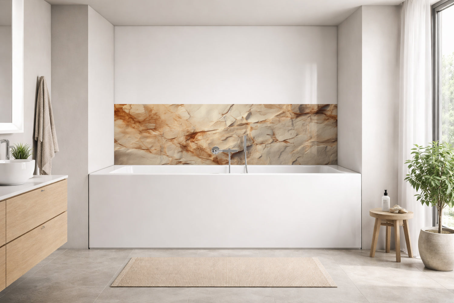 Badewannenverkleidung Steinoptik
