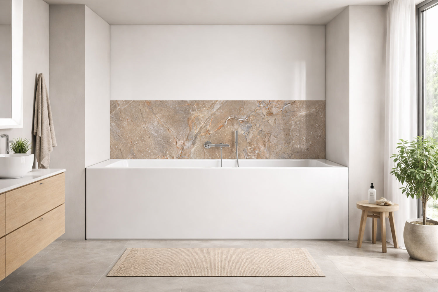 Badewannenverkleidung Steinoptik