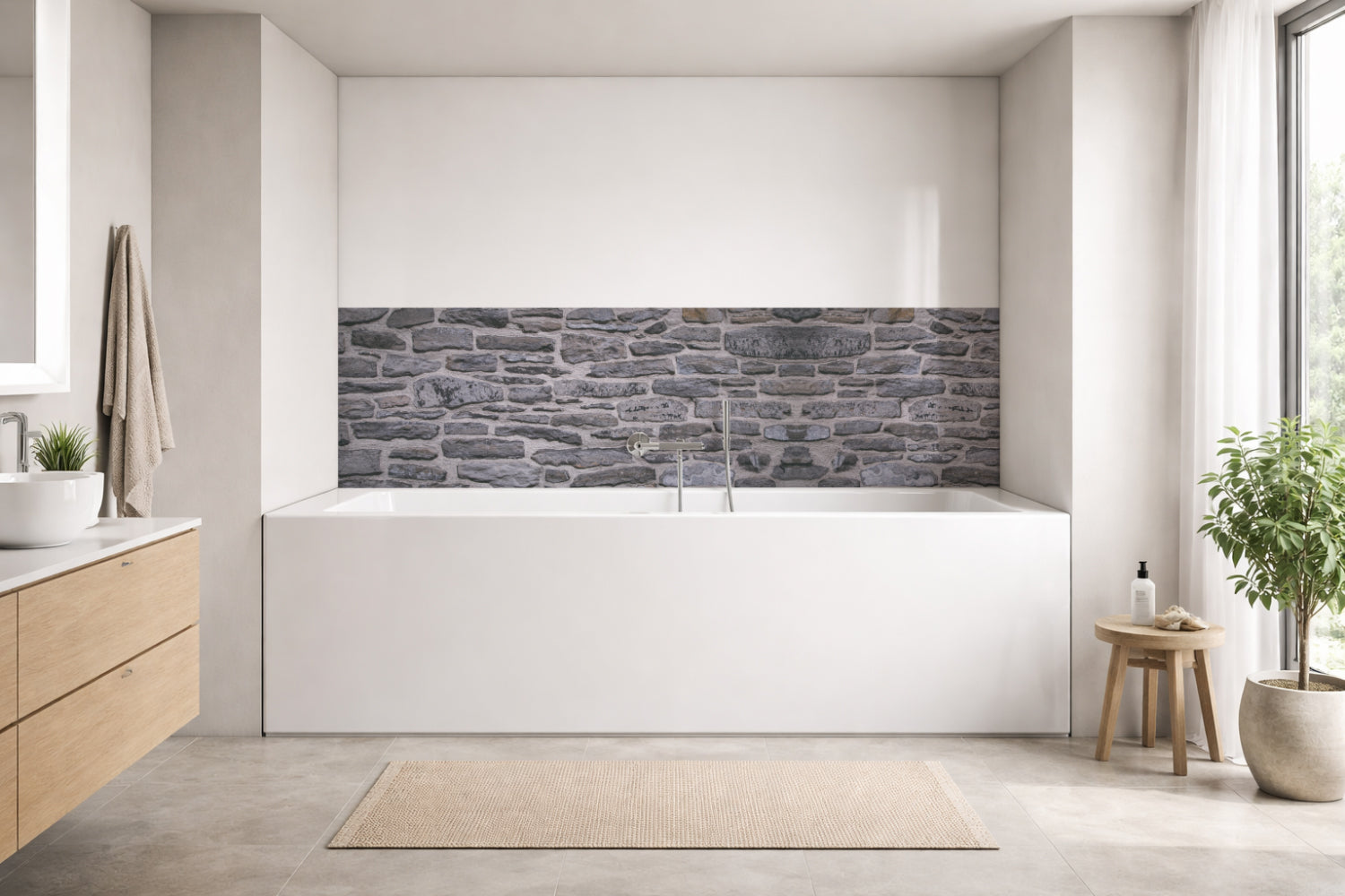 Badewannenverkleidung Steinoptik