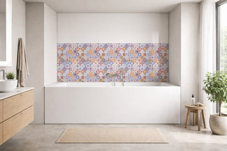 Badrückwand Patchwork