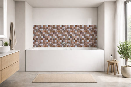 Badrückwand Patchwork