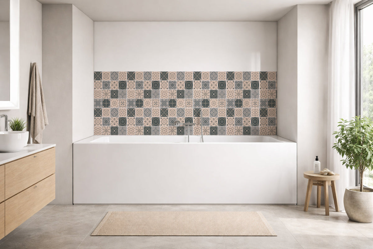 Badrückwand Patchwork