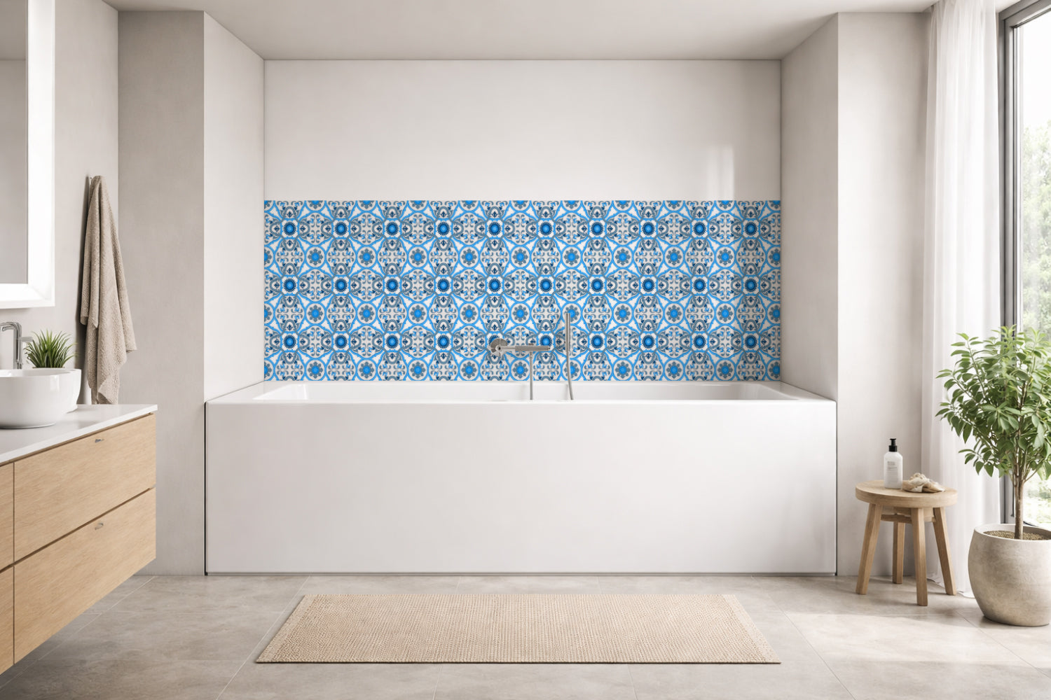 Badrückwand Patchwork