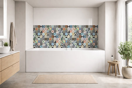 Badrückwand Patchwork