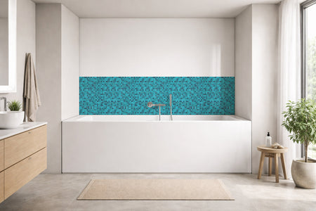 Badrückwand Fliesenoptik