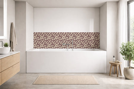 Badrückwand Fliesenoptik