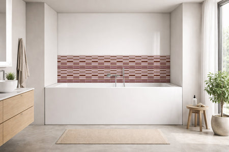 Badrückwand Fliesenoptik
