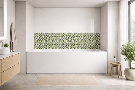 Badrückwand Fliesenoptik