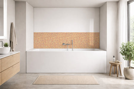 Badrückwand Fliesenoptik