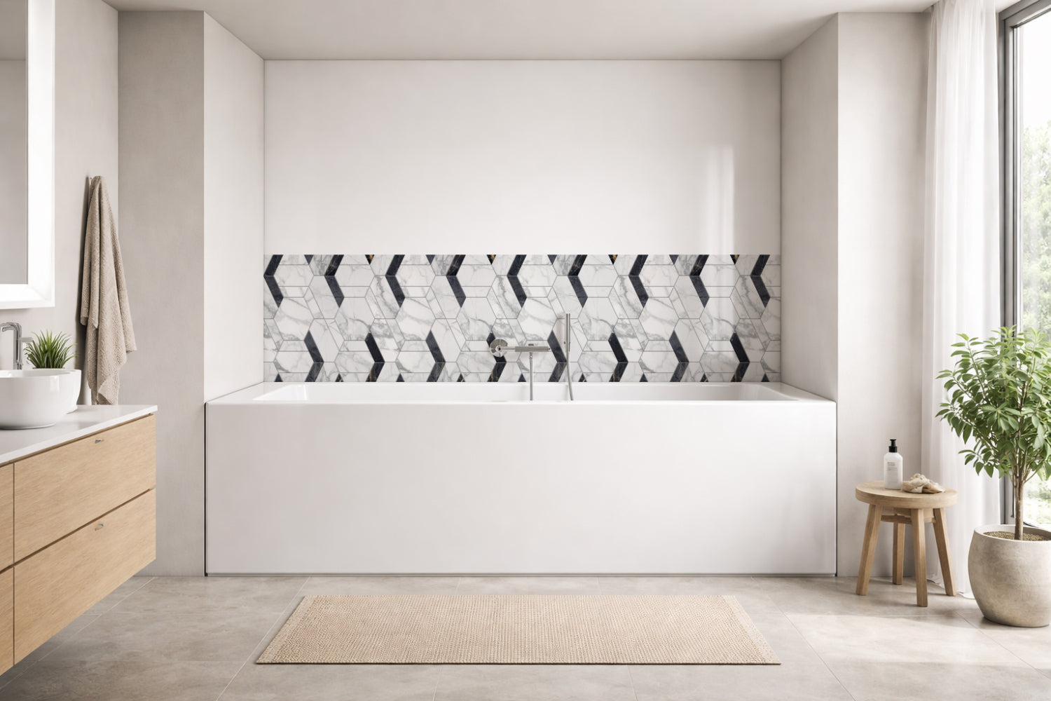 Badewannenverkleidung Fliesenoptik