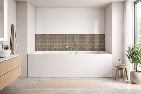 Badrückwand Fliesenoptik