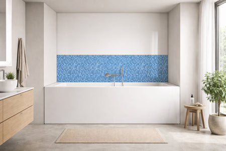 Badrückwand Fliesenoptik