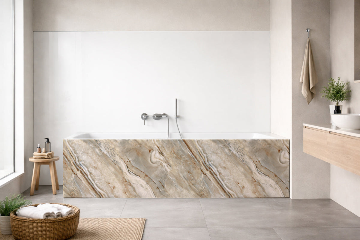 Badewannenverkleidung Marmoroptik