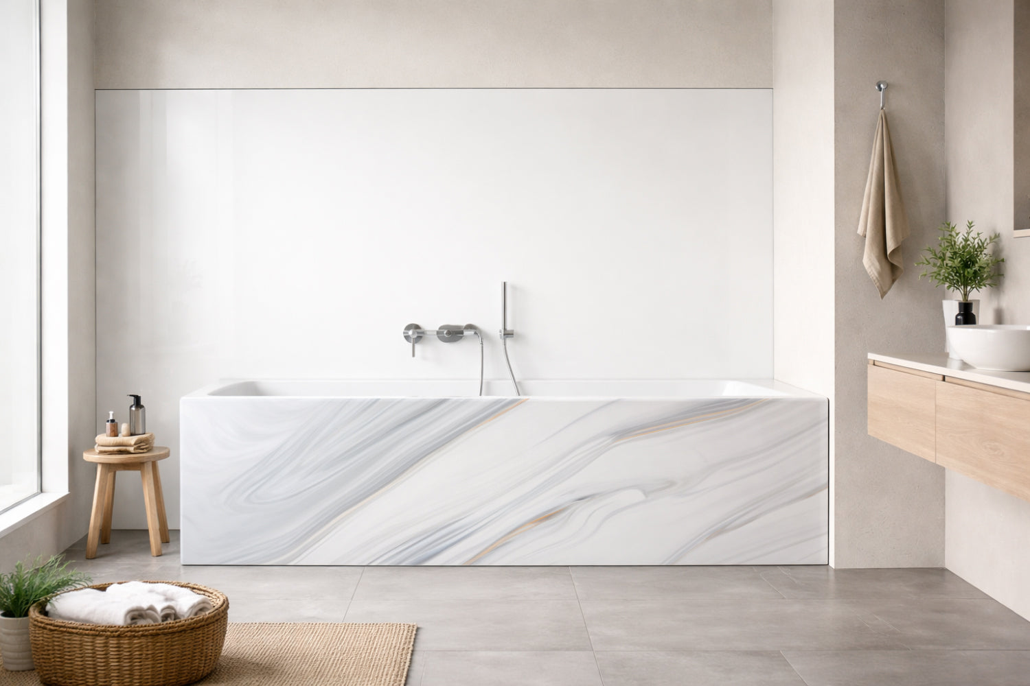 Badewannenverkleidung Marmoroptik