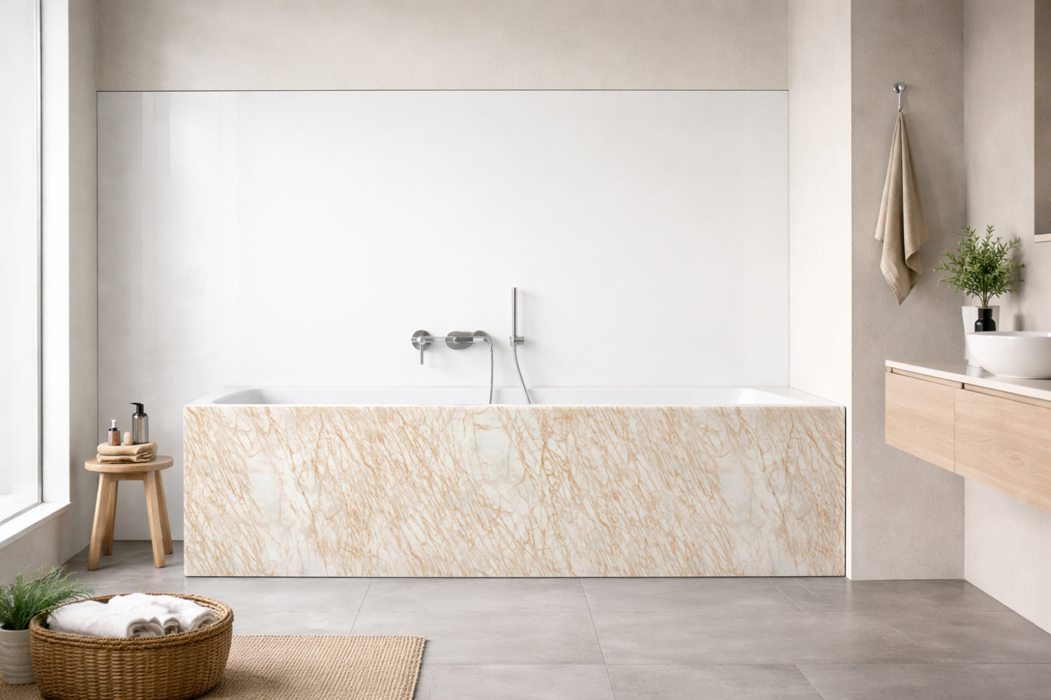 Badewannenverkleidung Marmoroptik