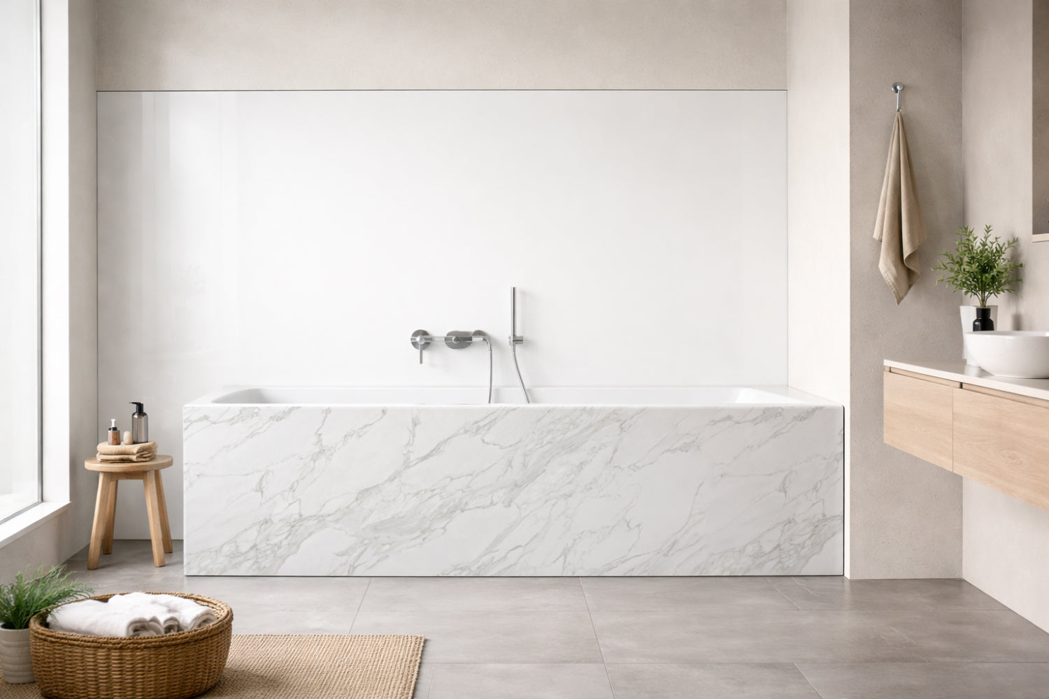 Badewannenverkleidung Marmoroptik