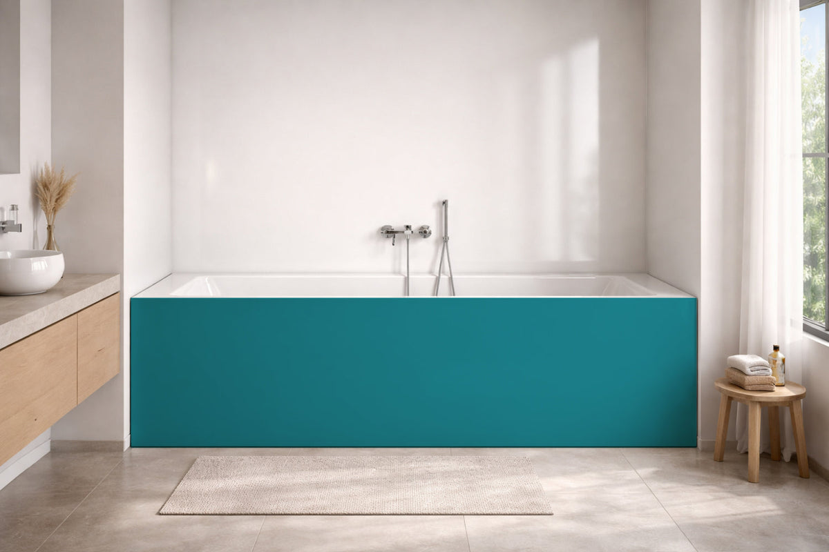 Badewannenverkleidung Einfarbig RAL 5018 Türkisblau