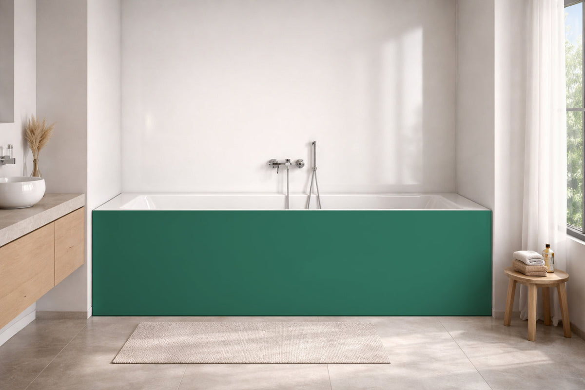 Badewannenverkleidung Einfarbig RAL 6000 – Platinagrün