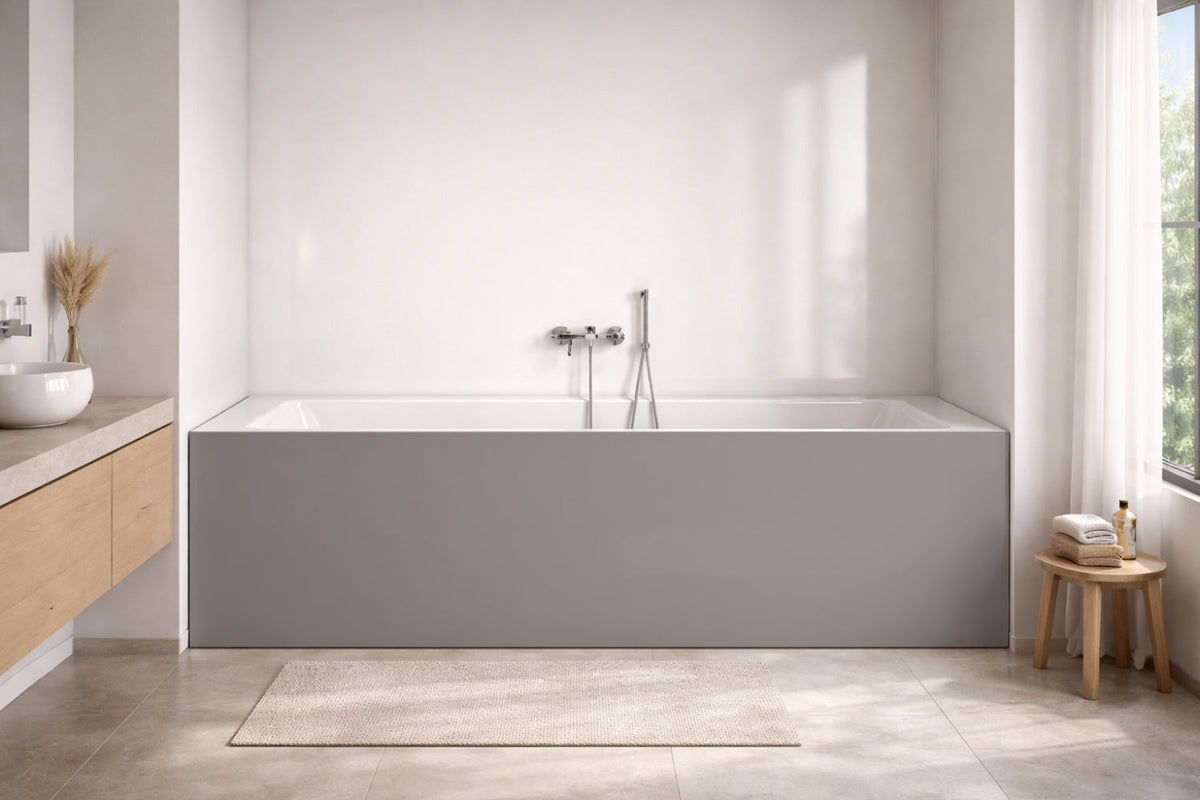 Badewannenverkleidung Einfarbig RAL 7036 Platingrau