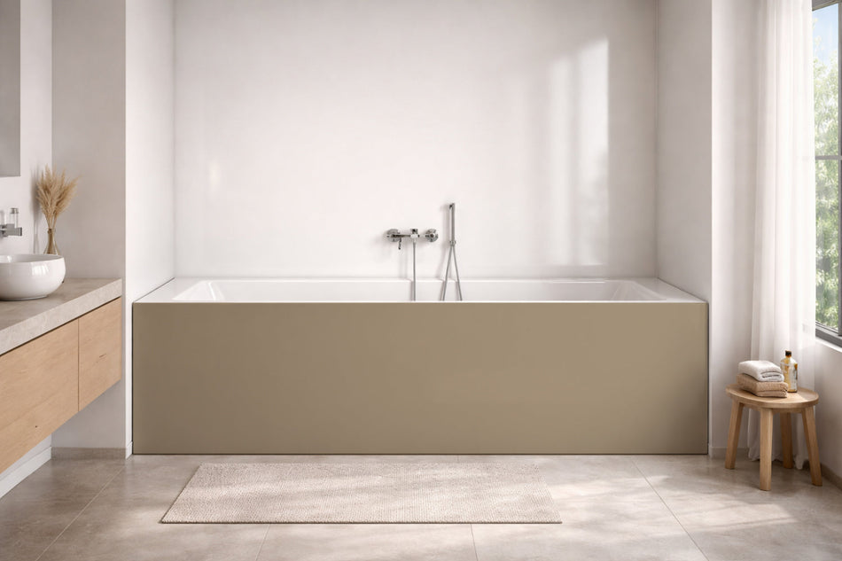 Badewannenverkleidung Einfarbig RAL 1019 Graubeige
