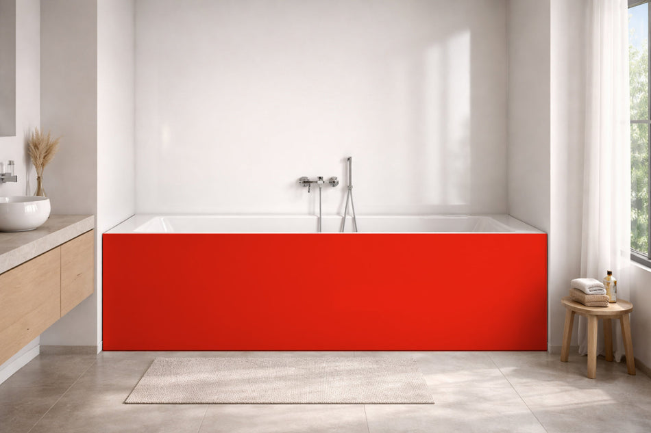 Badewannenverkleidung Einfarbig RAL 3028 Reinrot