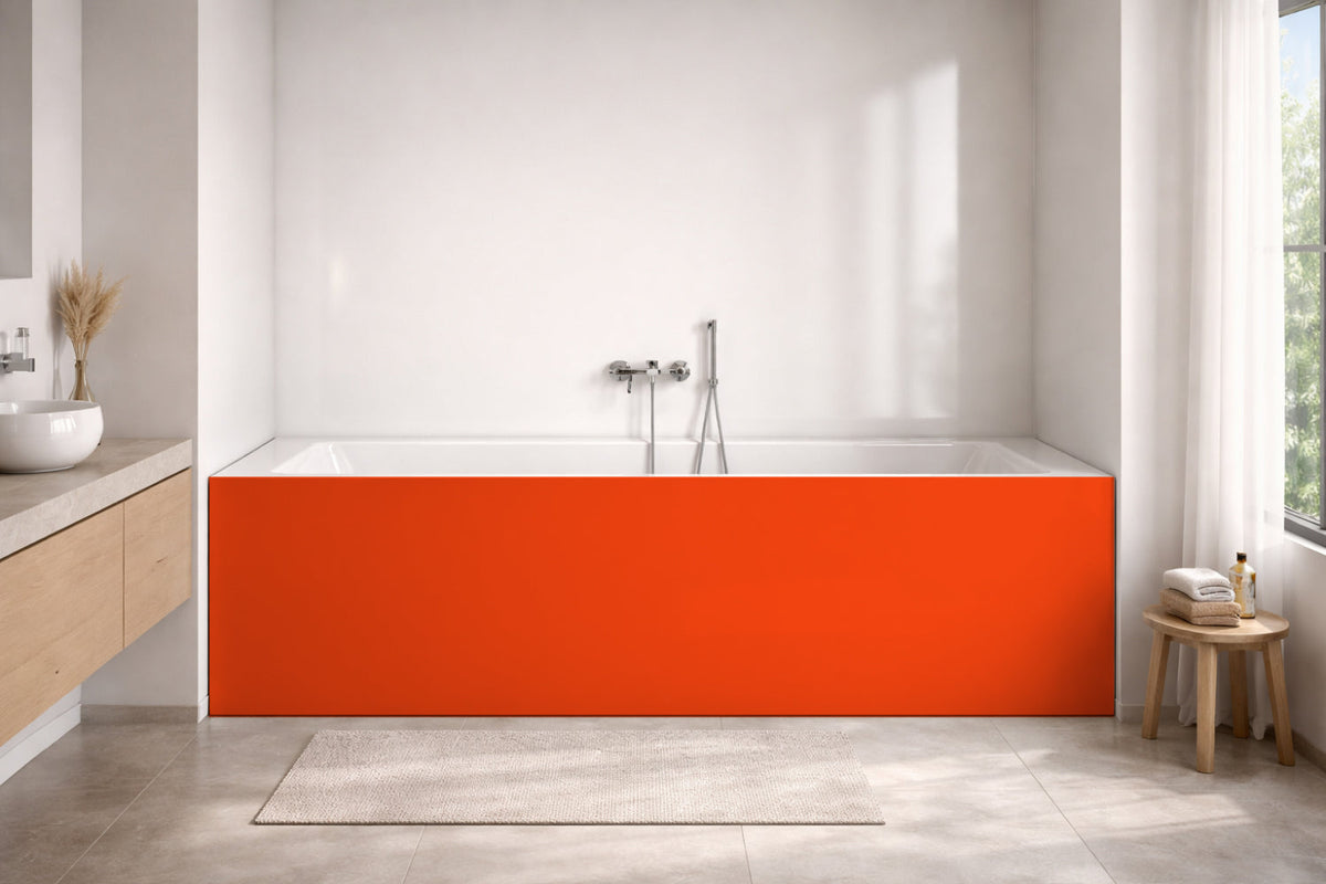 Badewannenverkleidung Einfarbig RAL 2004 Reinorange