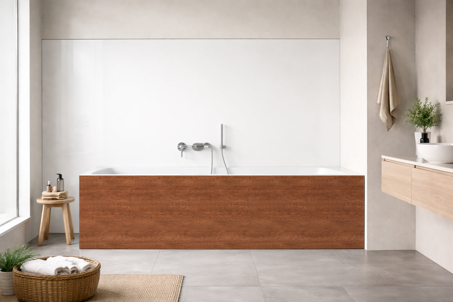 Badewannenverkleidung Holzoptik