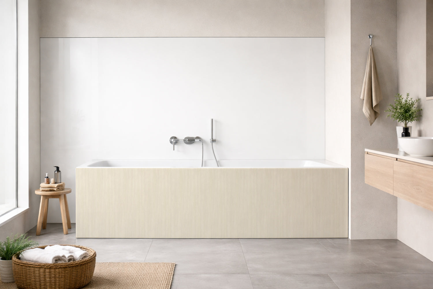 Badewannenverkleidung Holzoptik